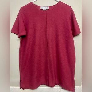 Vintage Style New York Pink Textured Top – Size S (Fits M) – Oversized